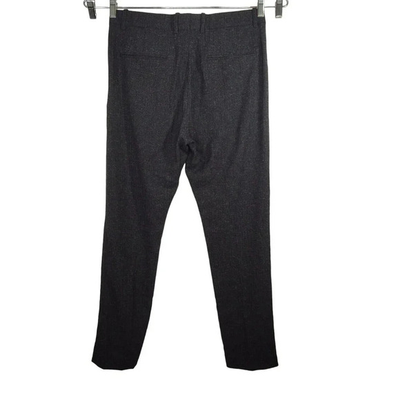 H&M Black Regular Fit Dress Pants Slim Leg Men Size 32 Reg. Flat Front Pockets - Picture 4 of 7